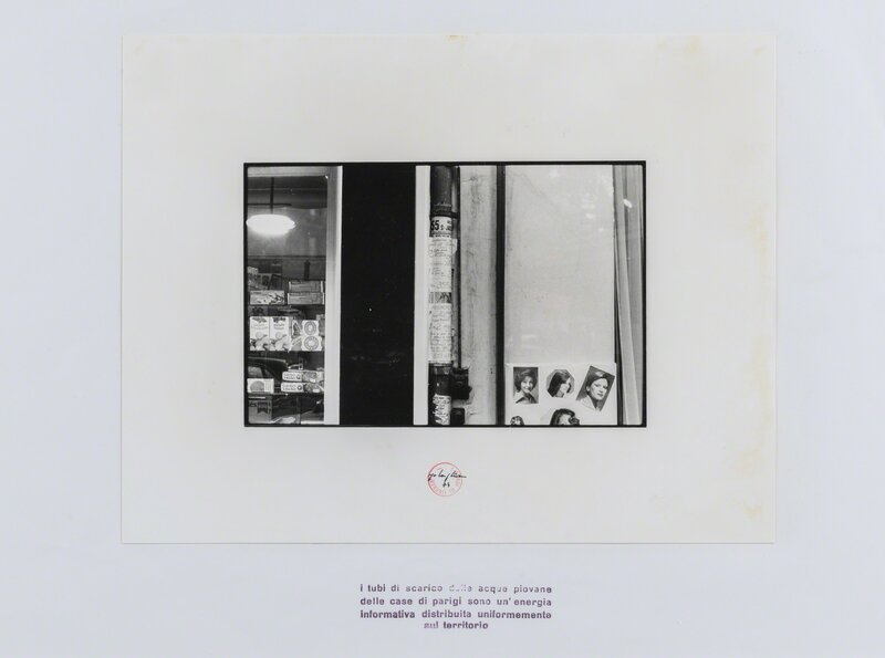 Ugo La Pietra, ‘I tubi di scarico delle acque piovane delle case di Parigi…’, 1973, Photography, Photomontage on paper, Martini Studio d'Arte