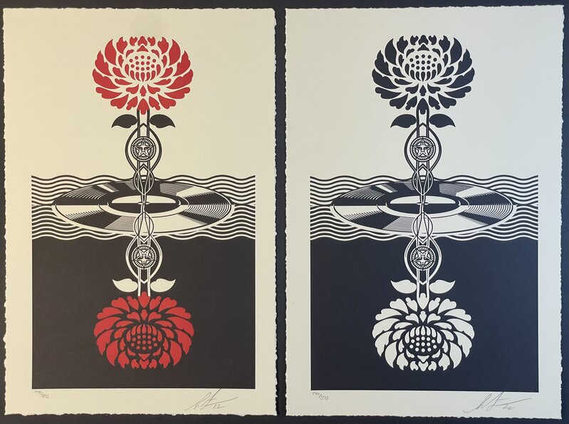Shepard Fairey, ‘Shepard Fairey Post Punk Letterpress Red & Blue w/ Matching Numbers ’, 2022, Print, Fine Art Cream Cotton Paper, New Union Gallery