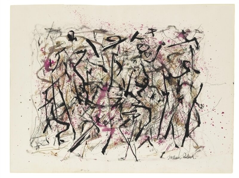 Jackson Pollock, ‘Untitled’, Brush, spatter, graphite, and black and colored inks on paper, Christie's