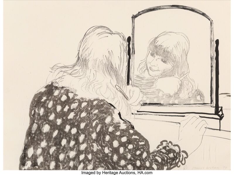 David Hockney, ‘Ann Combing Her Hair’, 1979, Print, Lithograph on hand-made HMP Koller paper, Heritage Auctions