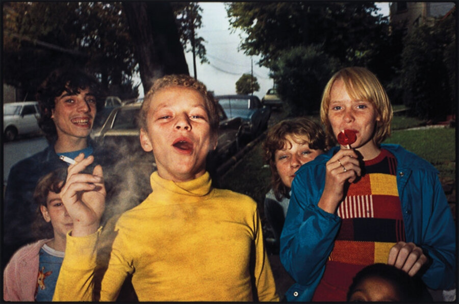 Boy in Yellow Shirt Smoking, Scranton, Pennsylvania