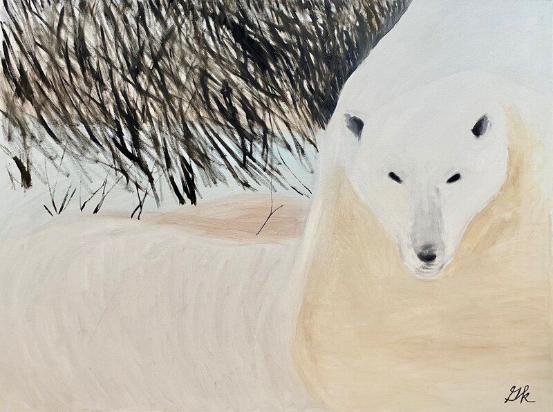 Gemma Kahng, ‘Polar Bear I’, 2021, Painting, Oil on canvas, Beekman Arts Club