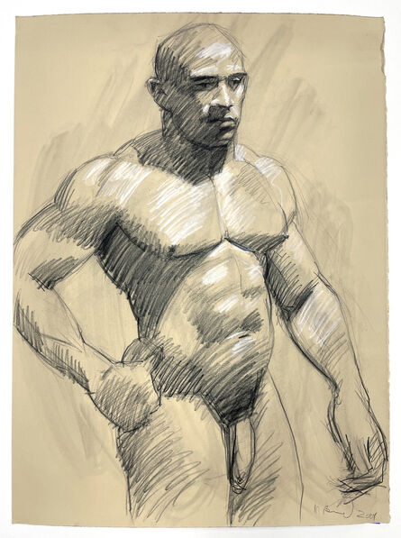 Mark Beard, ‘Untitled Nude Male / On the reverse, seated male nude’, 2000-2001