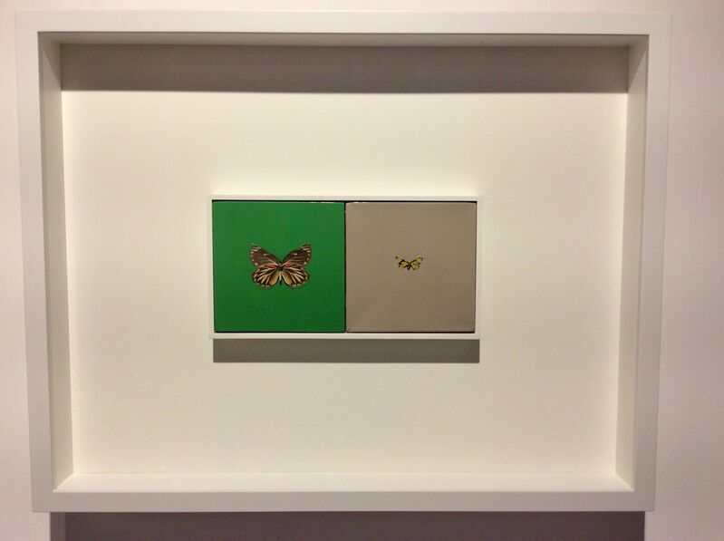 Damien Hirst, ‘LOVE, LOVE’, 2005, Painting, Butterflies and household gloss on canvas, Joseph Fine Art LONDON