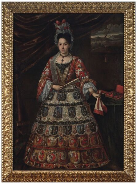 Unknown Peruvian, ‘Portrait of a Peruvian Lady with Fan’, mid-18th century