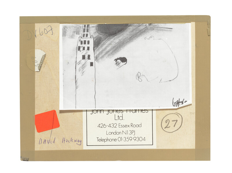 David Hockney, ‘Untitled (study of a skyscraper)’, 1972, Drawing, Collage or other Work on Paper, Pencil and ink on Paper, Blond Contemporary