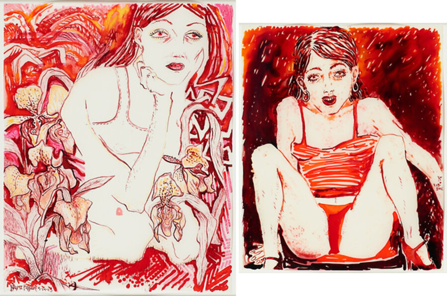 Two works of art: Ladies; Red Underwear