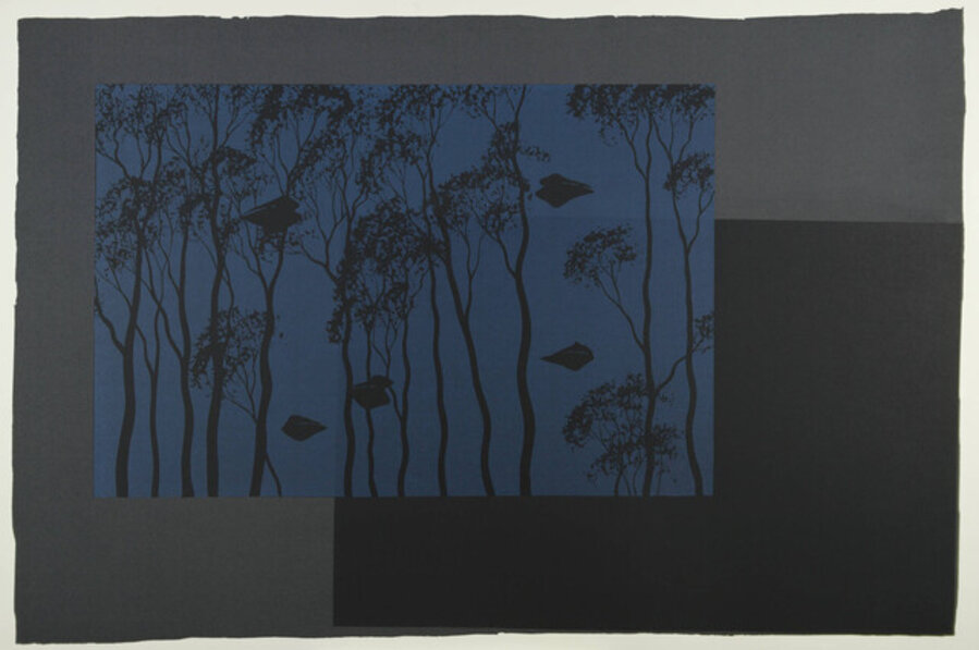 Blue Reflection with Frogs Heads (Black)