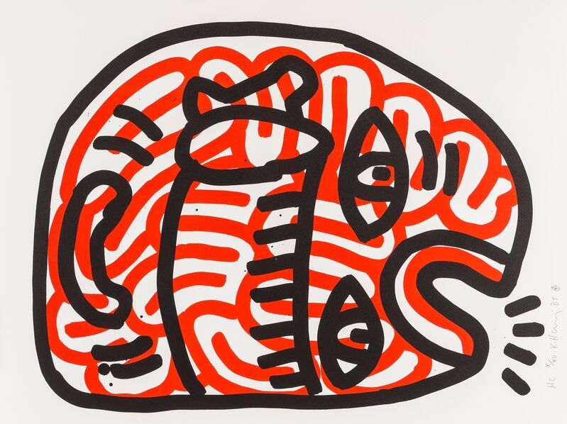 Keith Haring, ‘Ludo (See. Littmann page 46)’, 1986, Print, Lithograph printed in colours, Forum Auctions