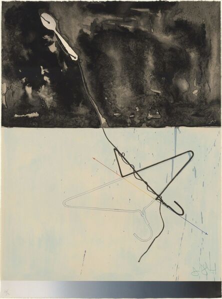 Jasper Johns, ‘Coat Hanger And Spoon (Field 142; Ulae 96)’, 1971