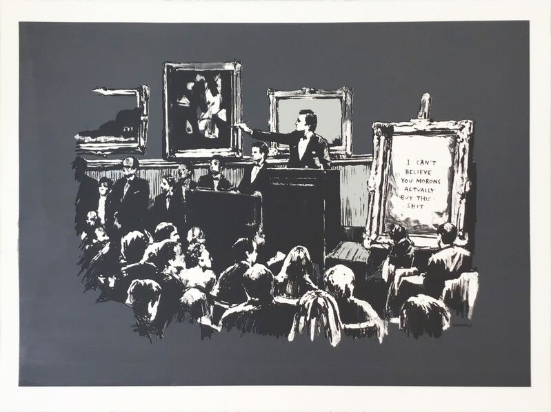 Banksy, ‘Morons (Grey) AP - Signed’, 2007, Print, Screen print on paper, Hang-Up Gallery
