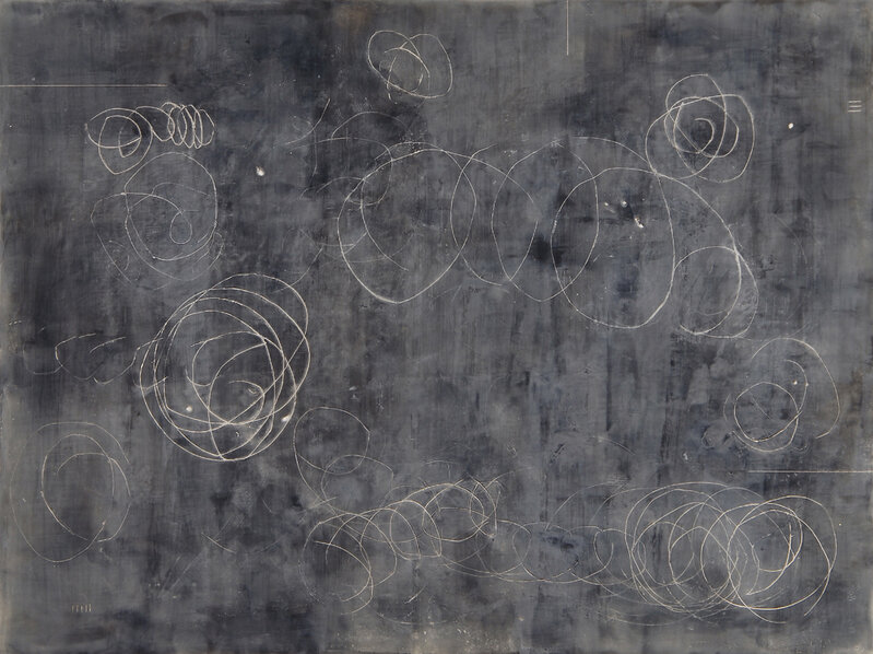 Elizabeth Harris, ‘Dark Matter II’, 2014, Painting, Encaustic, graphite and marble dust on panel, Clark Gallery