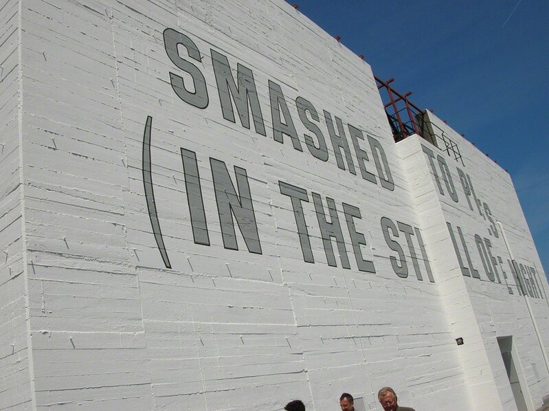 Lawrence Weiner, ‘SMASHED TO PIECES (IN THE STILL OF THE NIGHT) (Cat. #670)’, 1991, Sculpture, Language and material referred to, Galerie Hubert Winter