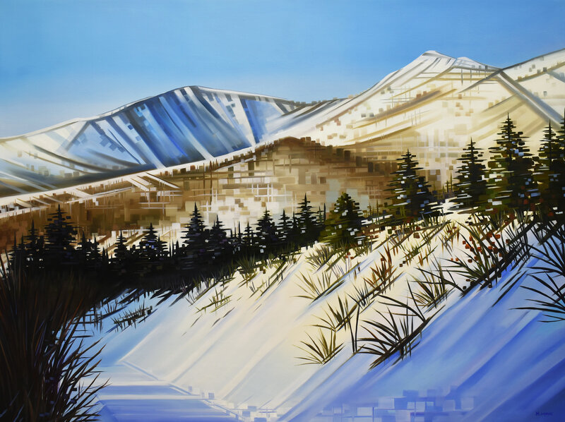 Michelle Condrat, ‘Sunny Side Slopes’, 2020, Painting, Oil on panel, Abend Gallery