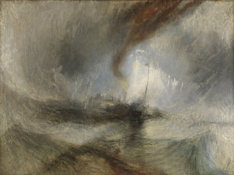 J. M. W. Turner, ‘Snow Storm: Steam-Boat off a Harbour's Mouth’, 1842, Painting, Oil on canvas, J. Paul Getty Museum