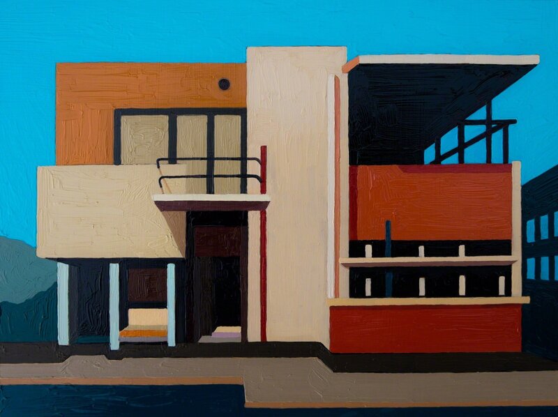 Andy Burgess, ‘Rietveld Shroeder House’, 2016, Painting, Oil on panel, Cynthia Corbett Gallery