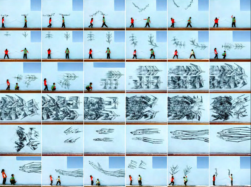 Robin Rhode, ‘Paper Planes’, 2009, Print, 36 digital C-prints, Joyce Varvatos