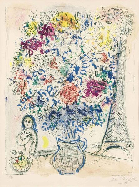 Marc Chagall, ‘BOUQUET À LA TOUR EIFFEL (M. 222)’, 1958
