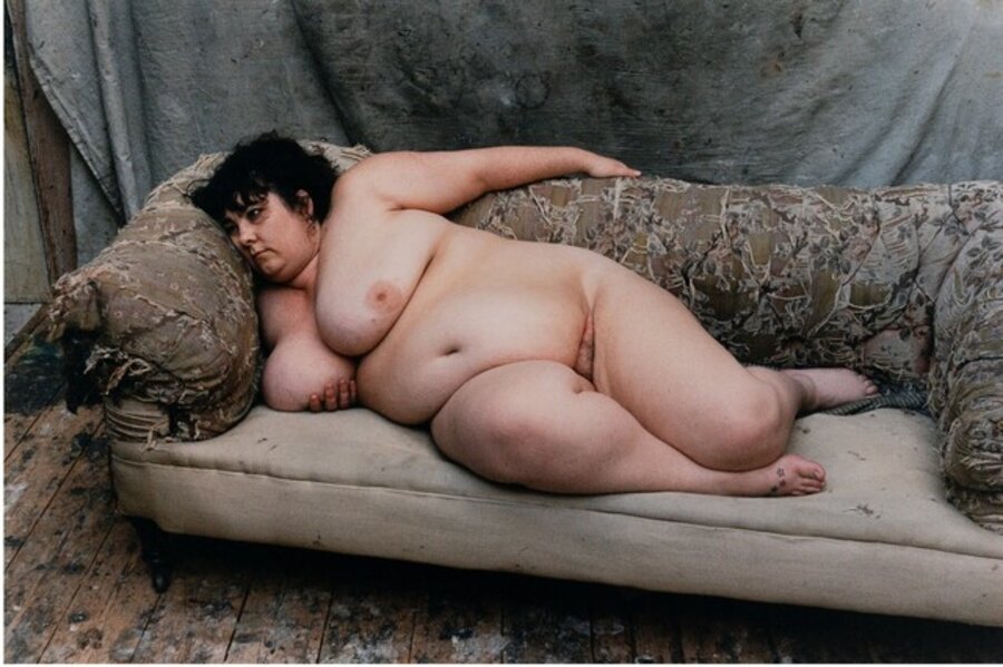 Sue Tilley Posing for Lucian Freud