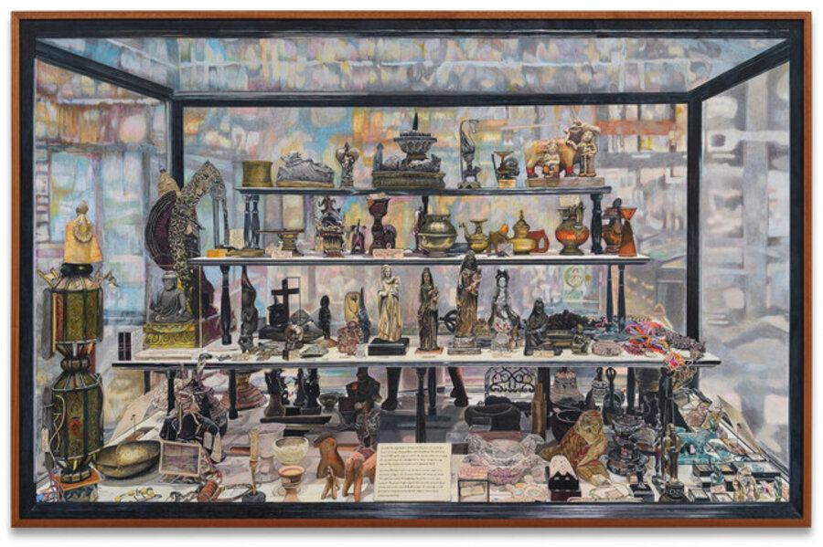 1 Vitrine with 70 Religious Figures and Artefacts at Pitt Rivers Museum