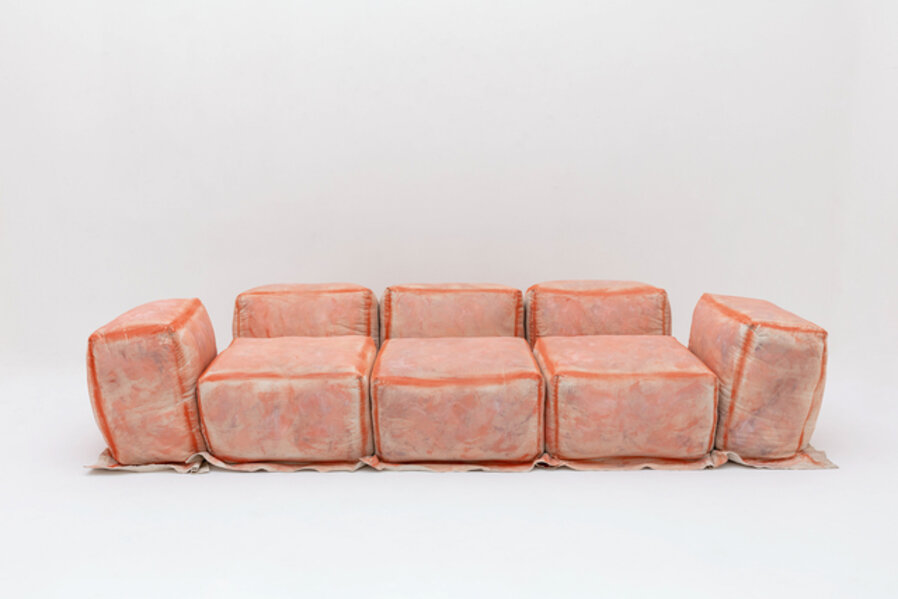 Maquette 234 / Canvas and Foam Sofa, Rust