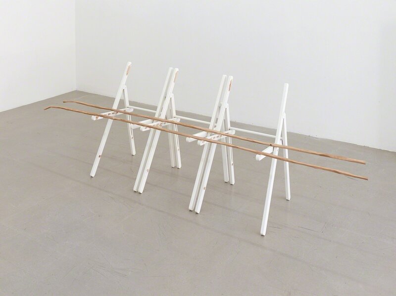 Esther Kläs, ‘3 chairs or other places’, 2018, Sculpture, Wood, bronze, metal, Kadel Willborn