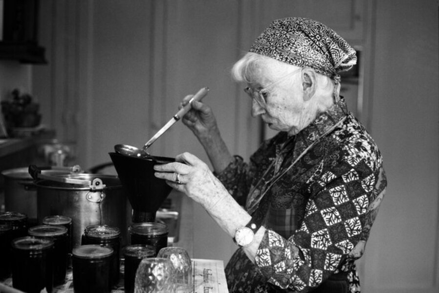 Imogen Cunningham Filling Grape Jelly Jars