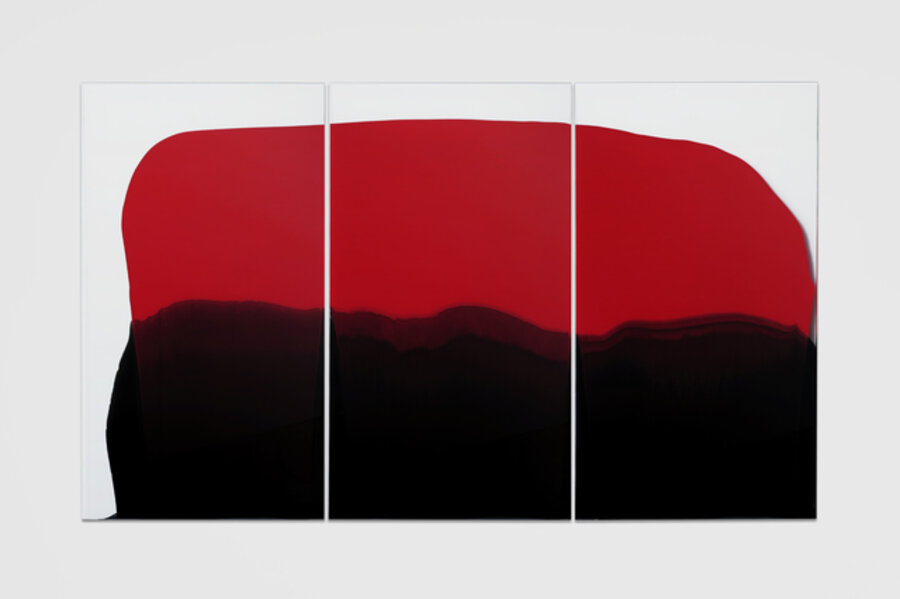 En Masse (red and black triptych)