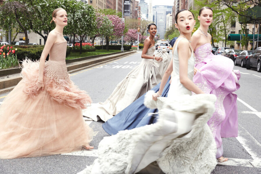 Vogue Ballgowns 4 (girls crossing the street)