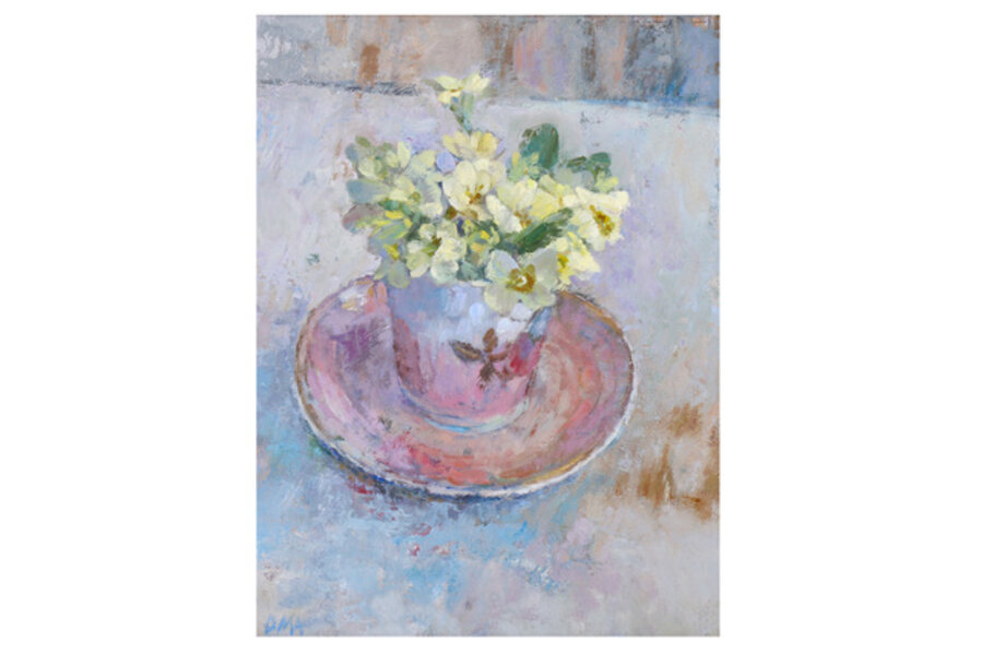 Primroses in the cup from Market-Drayton