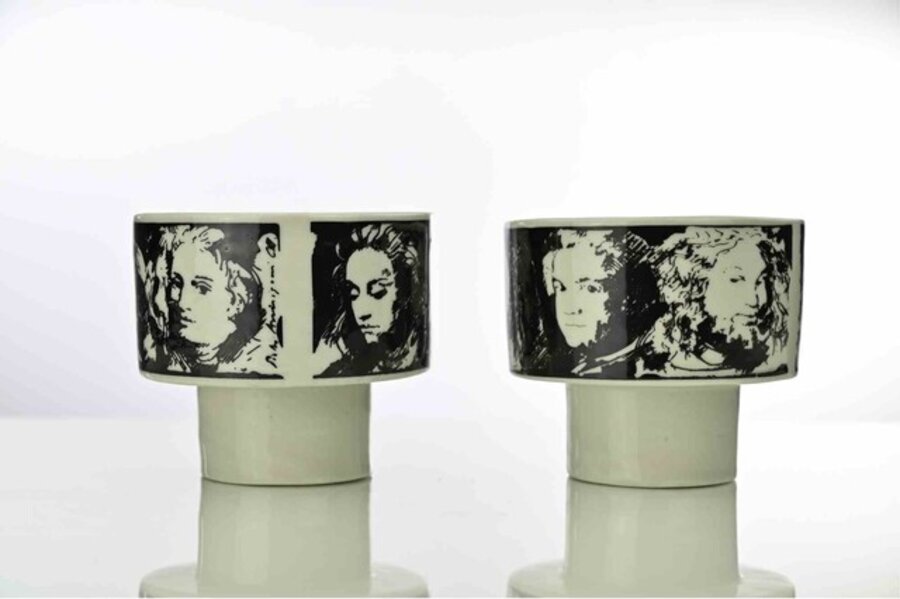 Pair of Vintage Porcelain Cups
