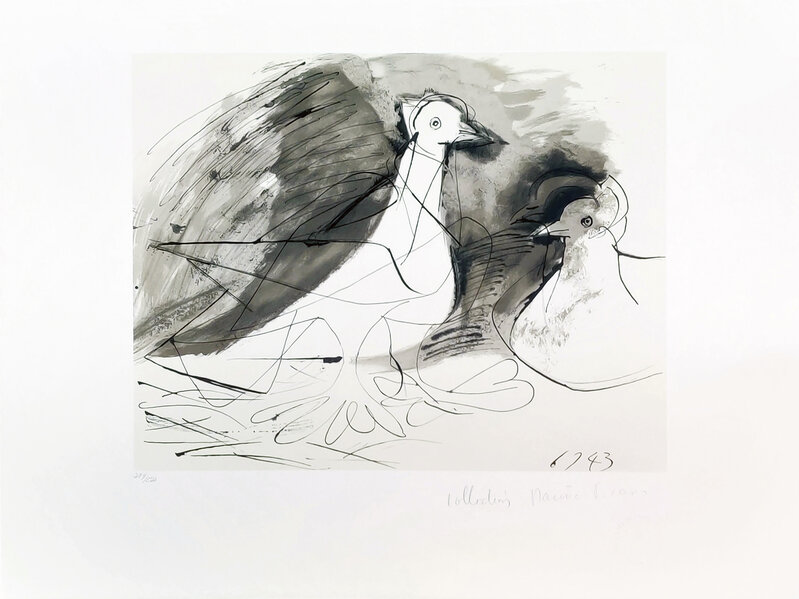 Pablo Picasso, ‘Pigeons’, 1982, Reproduction, Lithograph, Gallery Art Gallery Auction