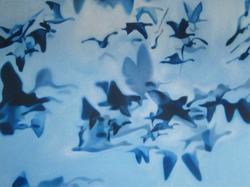 Pia Dehne, ‘Blue Birds’, 2013, Painting, Oil on canvas, Salomon Contemporary