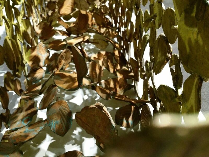 Gregory Nangle, ‘Forrest Bench’, 2015, Design/Decorative Art, Cast silicon bronze winter hazel leaves, Wexler Gallery