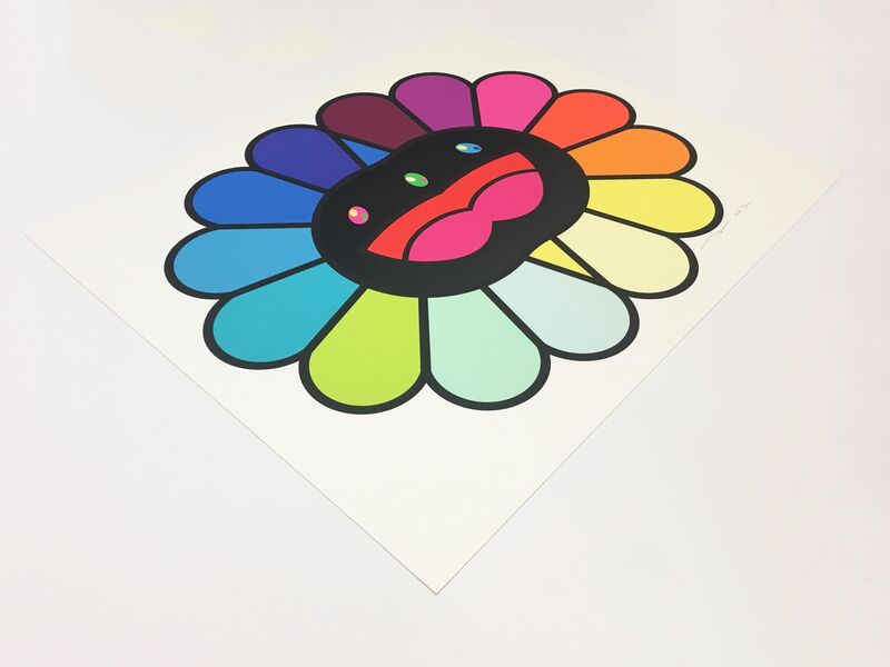 Takashi Murakami, ‘Multicolor Double Face: Black’, 2020, Print, Silkscreen, Lougher Contemporary