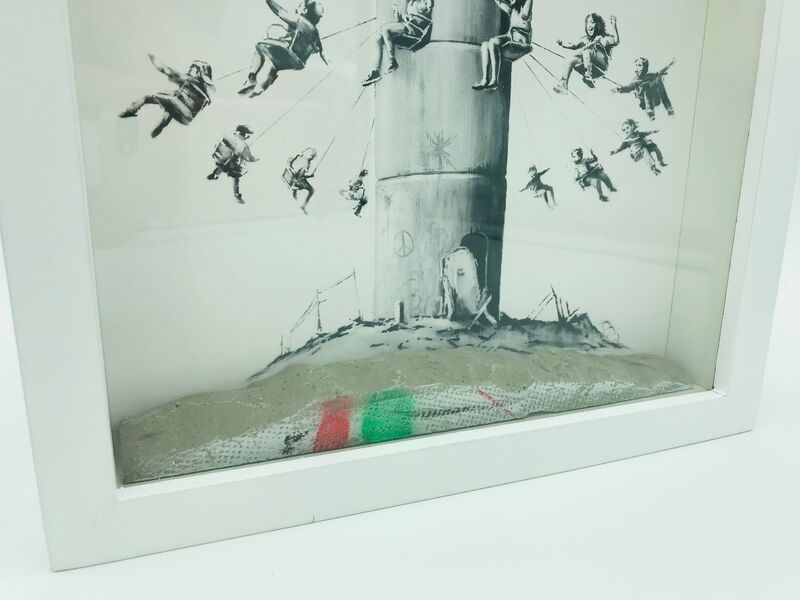 Banksy, ‘Walled Off Hotel - Box Set’, 2017, Sculpture, Print with unique painted concrete base hand-painted by local artists. Housed in a custom made white box frame as intended by the artist, Lougher Contemporary Gallery Auction
