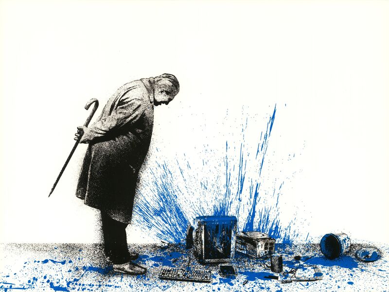 Mr. Brainwash, ‘Glitch - Blue’, 2018, Print, Silkscreen on paper, Taglialatella Galleries