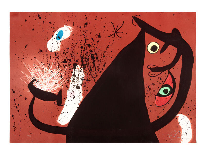 Joan Miró, ‘Frappeuse de Silex’, 1973, Print, Color etching, with aquatint and carborundum, Hindman