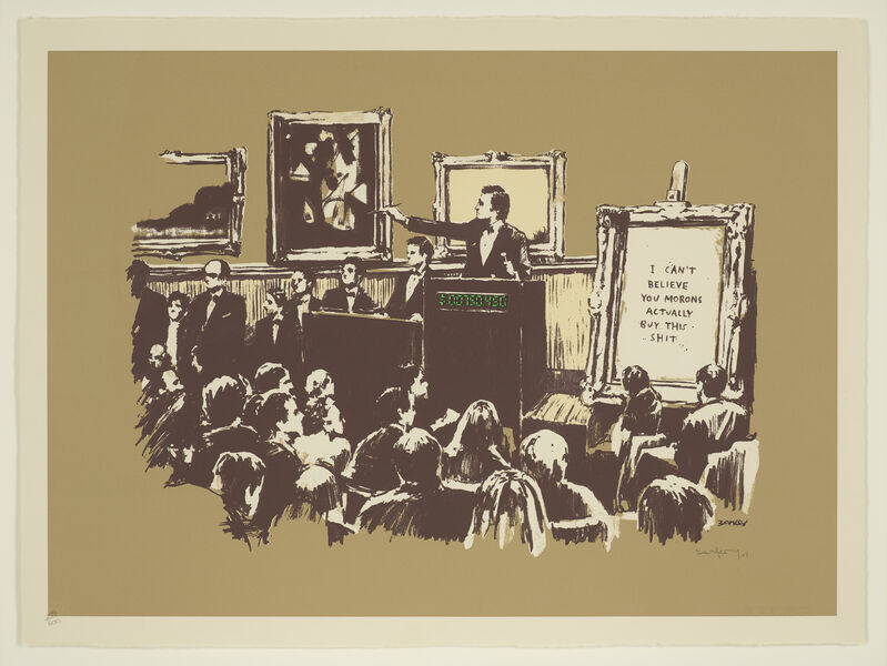 Banksy, ‘Morons (sepia)’, 2007, Print, Screenprint in colours, on Somerset wove paper, with publishers blindstamp, DELAHUNTY