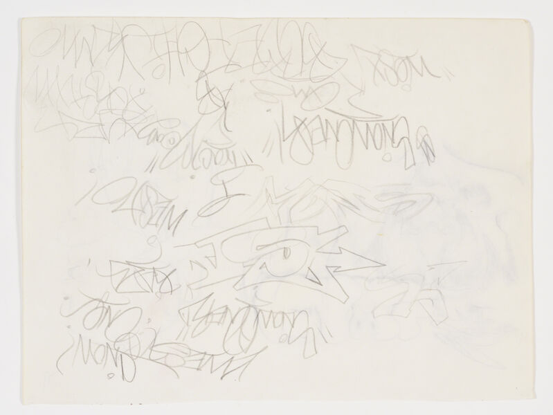 KAWS, ‘PAGE FROM AN AMERICAN ARTIST’S BLACKBOOK’, CIRCA 1993 – 1994, Drawing, Collage or other Work on Paper, A few writings made with pencil on the reverse, DIGARD AUCTION