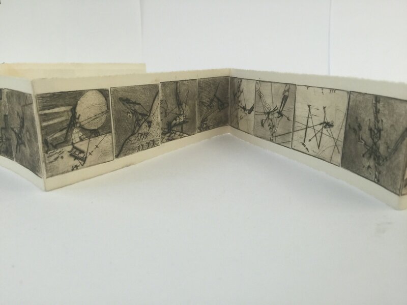 Klaus Lutz, ‘«Es war mir, als …»’, 1994, Drawing, Collage or other Work on Paper, Accordion folder with 31 drypoint works, Rotwand