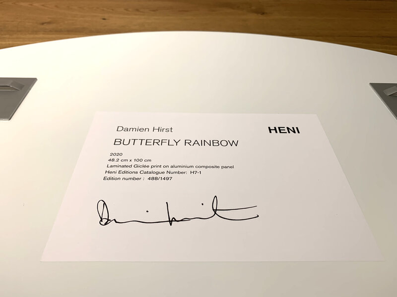 Damien Hirst, ‘Butterfly Rainbow (487/1497) ’, 2020, Photography, Laminated Giclée print on aluminium composite panel, AbrahamArt