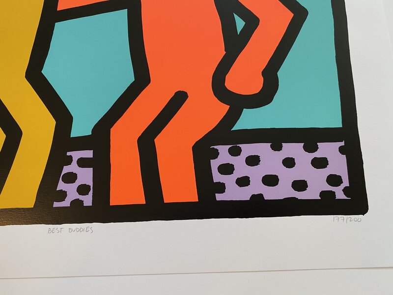 Keith Haring, ‘Best Buddies’, 1990, Print, Screenprint in colors, on wove paper, with full margins., Fine Art Mia