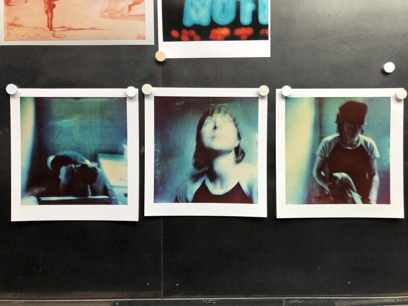 Stefanie Schneider, ‘'Max Blue', triptych (The Last Picture Show)’, 2005, Photography, 3 analog C-Prints, hand-printed by the artist on Fuji Crystal Achive Paper, matte finish,  based on three SX-70 Polaroids, not mounted, Instantdreams