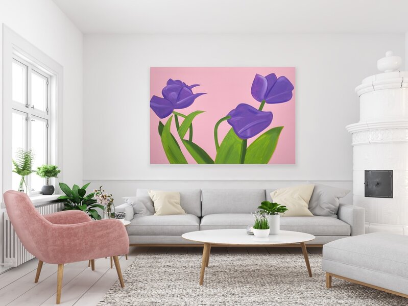 Alex Katz, ‘Purple Tulips 1, From the flowers portfolio’, 2021, Print, Archival pigment ink on Innova Etching Cotton Rag 315 gsm fine art paper, 2021, Van der Vorst- Art