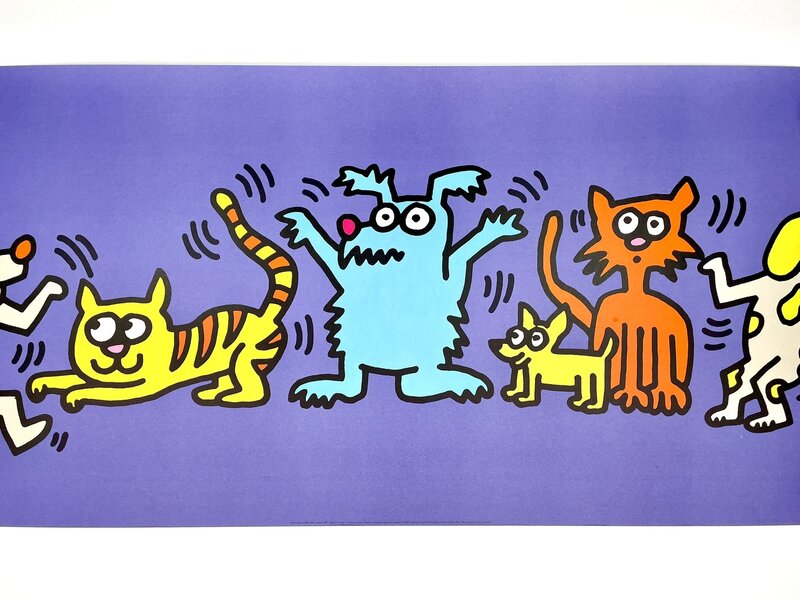 Keith Haring, ‘Dancing Cats and Dogs’, 1987, Print, Offset Lithograph on heavy matte fine art paper., Post Modern Vandal