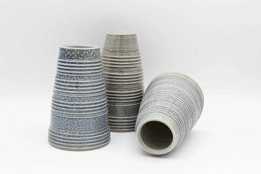 Stoneware Banded Vase