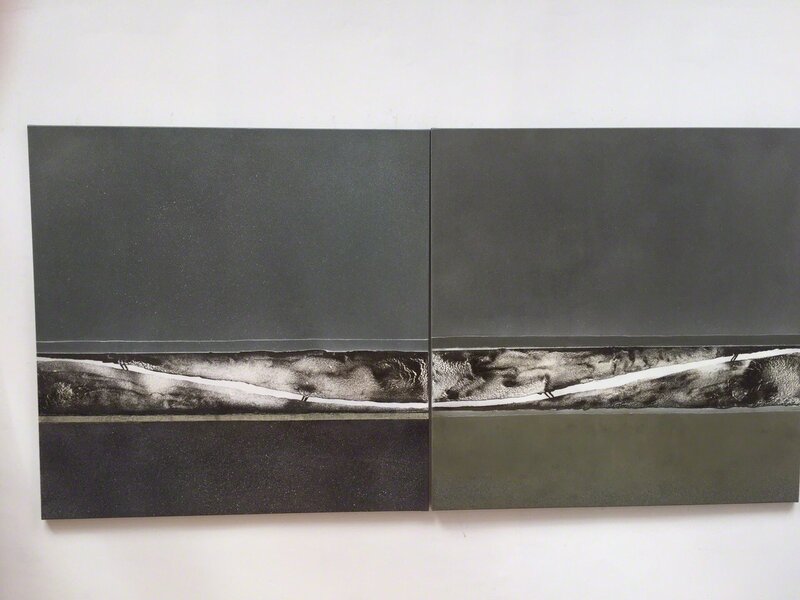 Bettina von Witzleben, ‘Trocon 1/2 ’, 2015, Painting, Shellac, lava dust, Acrylic on canvas, Galerie Artpark Karlsruhe