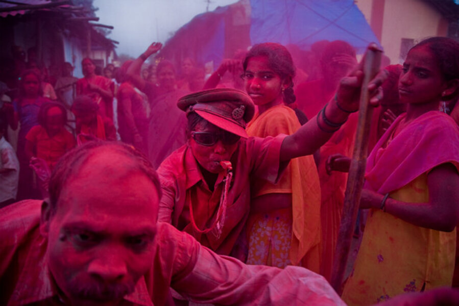 Villagers in Vadhav celebrate the Ganpati Festival to the Lord Ganesh. India, 2007