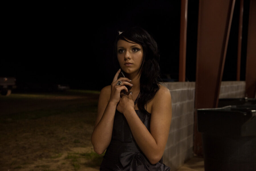 Brooke standing outside the first integrated prom
